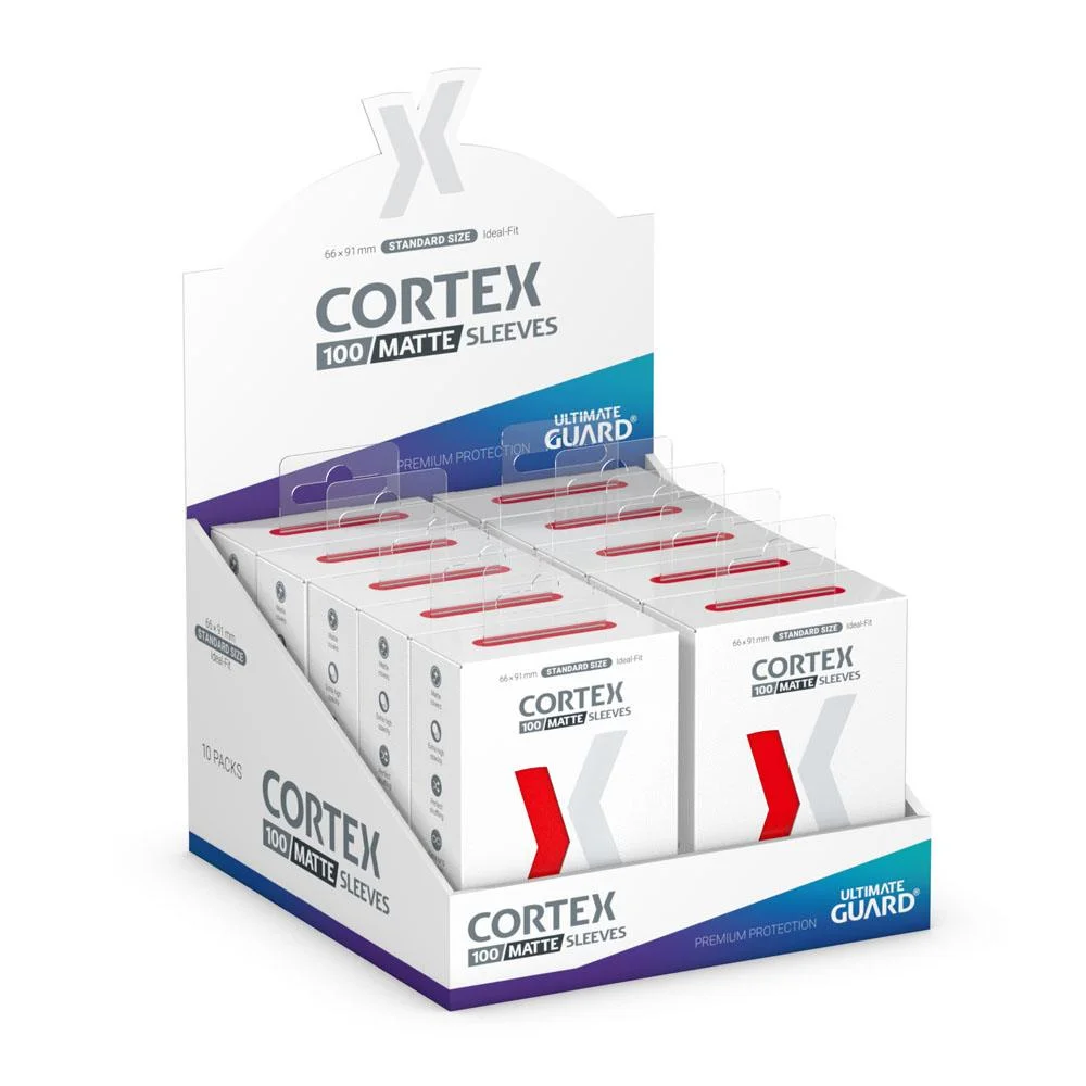 Ultimate Guard Cortex Sleeves Matte Standard Size 66 x 91 mm (100 Sleeves) - Red